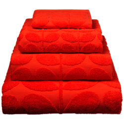 Orla Kiely Sculpted Stem Towels Tomato